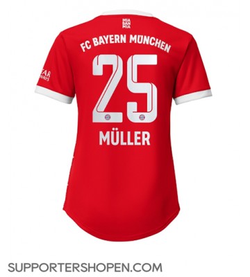 Bayern Munich Thomas Muller #25 Hemma Matchtröja Dam 2022-23 Kortärmad